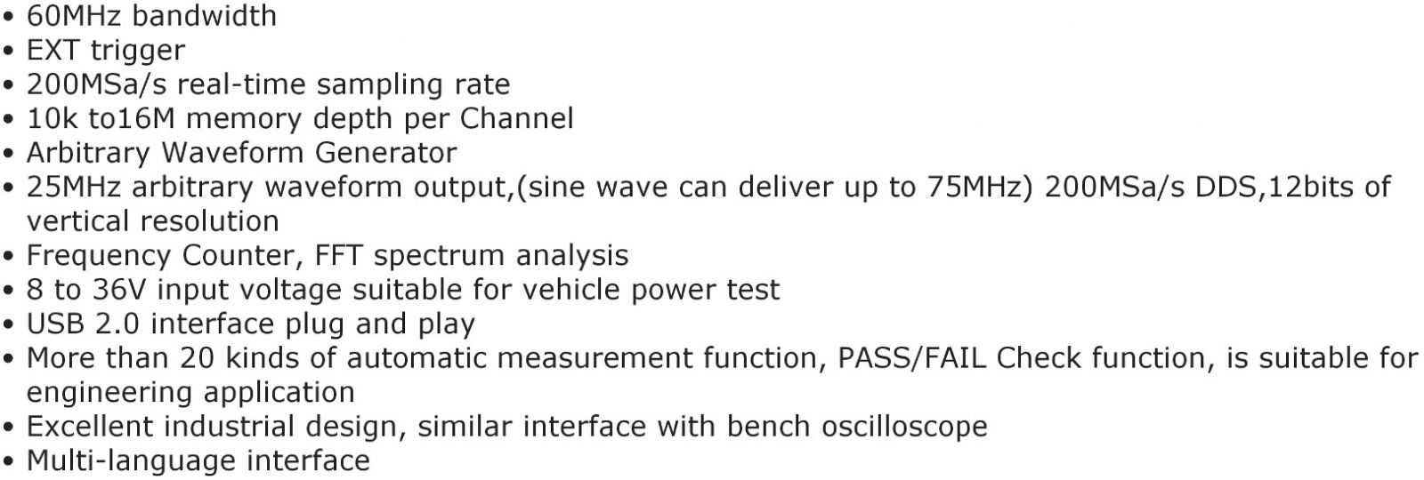 אוסילוסקופ דיגיטלי מבוסס PC TENMA